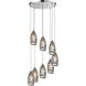 Twister 8 Light 18 inch Polished Chrome Mini Pendant Ceiling Light