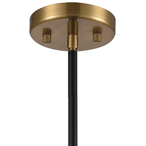 Boudreaux 1 Light 8 inch Antique Gold with Matte Black Mini Pendant Ceiling Light