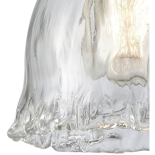 Hand Formed Glass 1 Light 6 inch Oil Rubbed Bronze Mini Pendant Ceiling Light