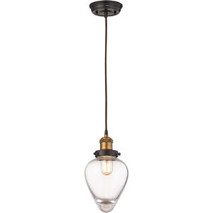 Bartram 1 Light 7 inch Antique Brass with Oil Rubbed Bronze Multi Pendant Ceiling Light in Standard, Configurable