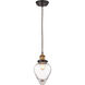 Bartram 1 Light 7 inch Antique Brass with Oil Rubbed Bronze Multi Pendant Ceiling Light, Configurable