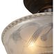 Restoration 3 Light 11 inch Golden Bronze Semi Flush Mount Ceiling Light