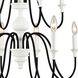 Val de Loire 12 Light 36 inch White Coral with Black Chandelier Ceiling Light