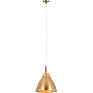 Katelyn 1 Light 15 inch Satin Brass Pendant Ceiling Light