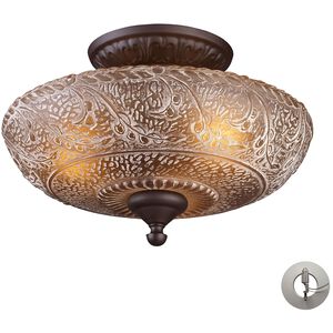 Norwich 3 Light 14 inch Oil Rubbed Bronze Semi Flush Mount Ceiling Light