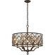 Armand 6 Light 24 inch Weathered Bronze Chandelier Ceiling Light