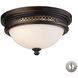 Flushmounts 2 Light 13 inch Deep Rust Flush Mount Ceiling Light