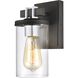 Holdfast 1 Light 5 inch Charcoal with Polished Chrome Vanity Light Wall Light