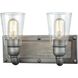 Platform 2 Light 13 inch Weathered Zinc Vanity Light Wall Light