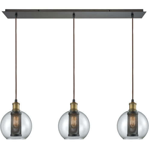 Bremington 3 Light 36 inch Oil Rubbed Bronze with Tarnished Brass Multi Pendant Ceiling Light, Configurable