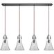 Hand Formed Glass Linear Mini Pendant Ceiling Light