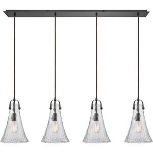 Hand Formed Glass Linear Mini Pendant Ceiling Light