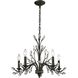 Crystal Branches 5 Light 25 inch Burnt Bronze Chandelier Ceiling Light