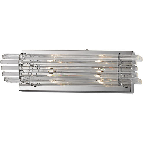 Quebec 2 Light 16 inch Chrome Vanity Light Wall Light