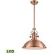 Chadwick LED 17 inch Antique Copper Pendant Ceiling Light