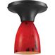 Celina 1 Light 7 inch Dark Rust with Red Semi Flush Mount Ceiling Light in Fire Red