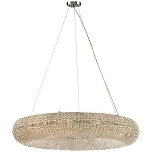 Crystal Ring 12 Light 37 inch Polished Chrome Chandelier Ceiling Light in Incandescent