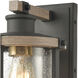 Geringer 1 Light 8 inch Charcoal with Beechwood and Burnished Brass Sconce Wall Light