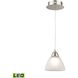 Piatto 1 Light 6 inch Satin Nickel with White Mini Pendant Ceiling Light in White Opal