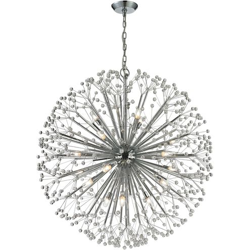 Starburst 19 Light 36 inch Polished Chrome Chandelier Ceiling Light