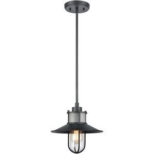 Coastal Farm 1 Light 10 inch Charcoal Outdoor Pendant