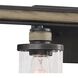 Beaufort 4 Light 30 inch Anvil Iron with Distressed Antiqued Gray Vanity Light Wall Light