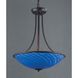 Arco Baleno 3 Light Dark Rust with Blue Pendant Ceiling Light