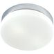 Disc 2 Light 9 inch Silver with White Flush Mount Ceiling Light