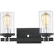 Holdfast 2 Light 15 inch Charcoal with Polished Chrome Vanity Light Wall Light