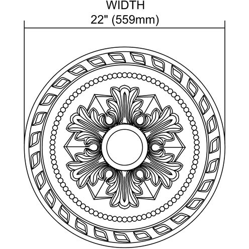 Corinthian 1.5 inch White Medallion