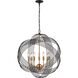Concentric 7 Light 26 inch Oil Rubbed Bronze with Satin Brass Chandelier Ceiling Light
