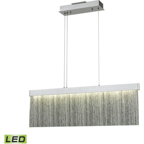 Meadowland LED 32 inch Silver with Polished Chrome Linear Chandelier Ceiling Light