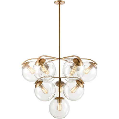 Collective 10 Light 36 inch Satin Brass Chandelier Ceiling Light
