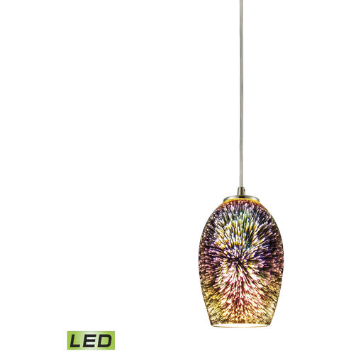 Illusions LED 5 inch Satin Nickel Mini Pendant Ceiling Light