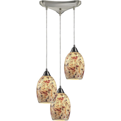 Avalon 3 Light 10 inch Satin Nickel Mini Pendant Ceiling Light