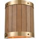 Wooden Barrel Sconce Wall Light