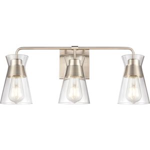Brookville 3 Light 22 inch Satin Nickel Vanity Light Wall Light