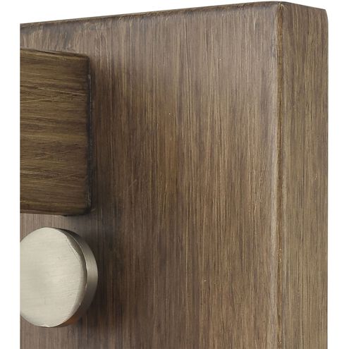 Axis 1 Light 6 inch Light Wood with Satin Nickel Vanity Light Wall Light
