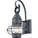 Onion 1 Light 15 inch Aged Zinc Outdoor Wall Sconce