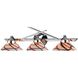 Refraction 3 Light 25 inch Polished Chrome Vanity Light Wall Light in Caramel/Red/White