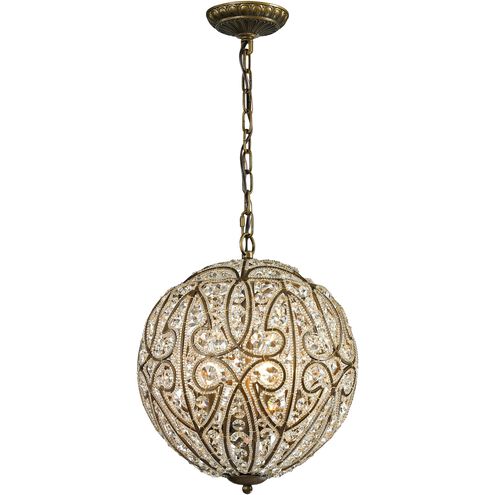 Elizabethan 5 Light 13 inch Dark Bronze Chandelier Ceiling Light