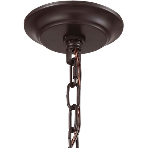 Natural Rope 1 Light 12 inch Oil Rubbed Bronze Mini Pendant Ceiling Light