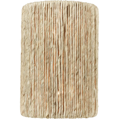 Abaca 2 Light 9 inch Satin Brass Sconce Wall Light