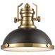 Chadwick 1 Light 13 inch Oil Rubbed Bronze with Satin Brass Pendant Ceiling Light