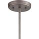 Calabria 1 Light 9 inch Weathered Zinc with Polished Nickel and White Mini Pendant Ceiling Light