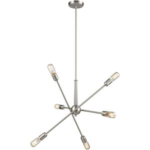 Delphine 6 Light 28 inch Satin Nickel Chandelier Ceiling Light