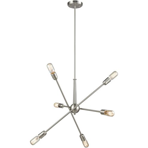 Delphine 6 Light 28 inch Satin Nickel Chandelier Ceiling Light