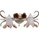 Spring Bouquet 2 Light 18 inch Ivory with Bronze Vanity Light Wall Light