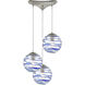 Vines 3 Light 12 inch Satin Nickel Mini Pendant Ceiling Light
