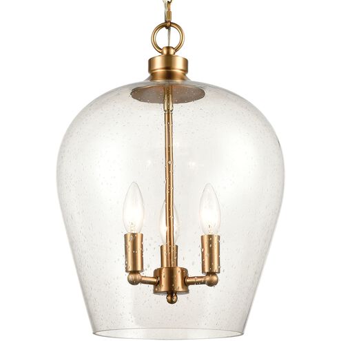 Darlene 3 Light 13 inch Satin Brass Pendant Ceiling Light